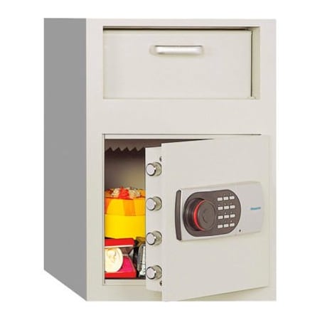 Phoenix Safe International Phoenix Safe Front Loading Digital Lock Depository Safe 0.8 cu ft, Off-White, Steel 991E